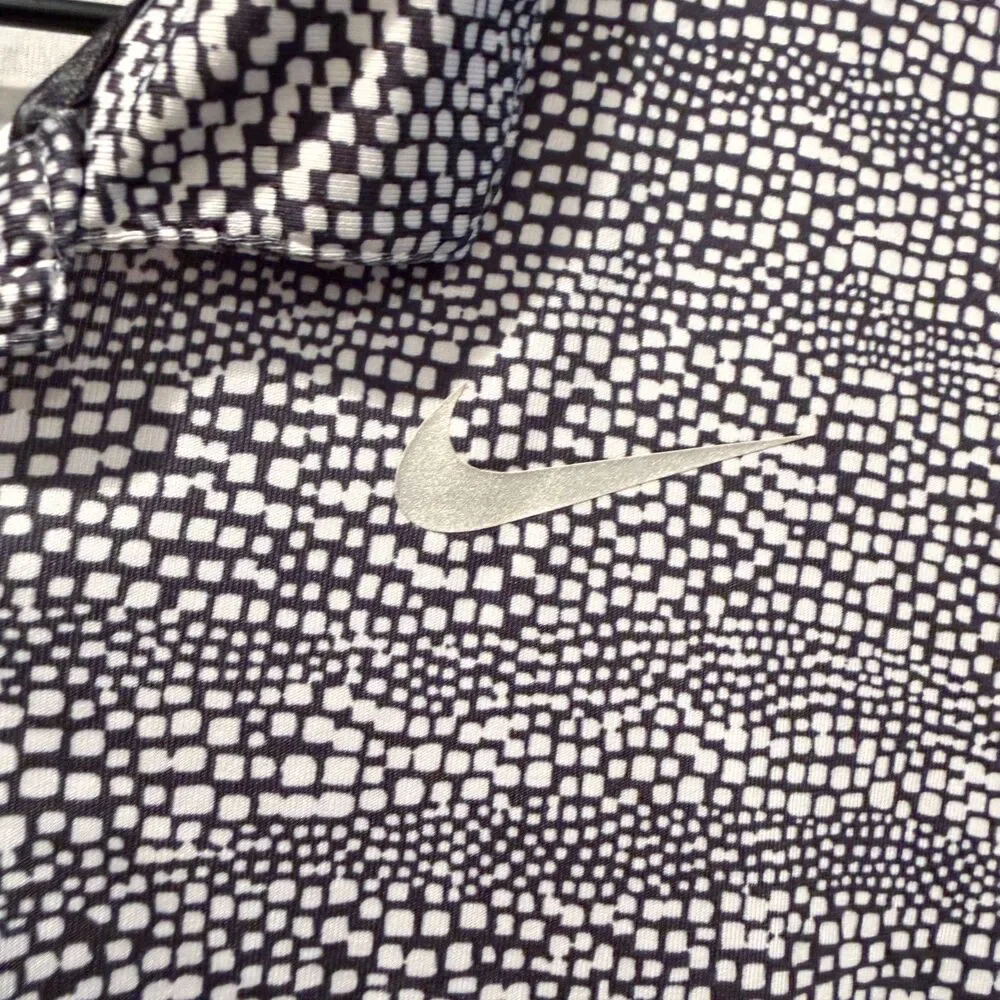 Nike Golf Dri-Fit Indianapolis Motor‎ Speedway Polo Women's L Black White Racing